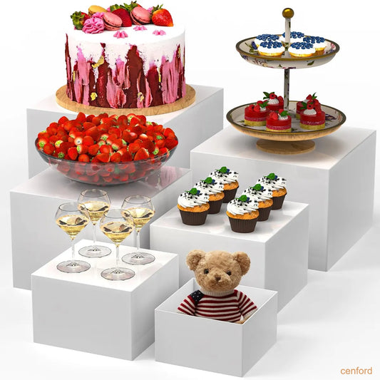 6-piece buffet table riser for food display