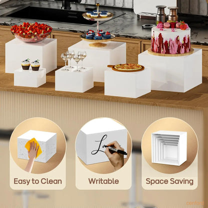 6-piece buffet table riser for food display