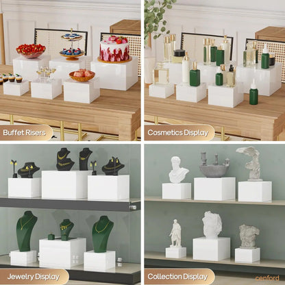 6-piece buffet table riser for food display